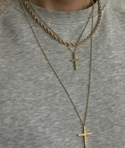 Arock Cross Långt Halsband Guld