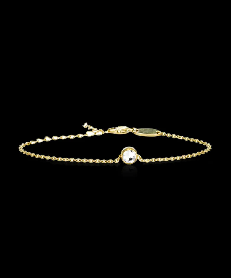 Blomdahl Armband G Bezel Guld 5 mm, Crystal