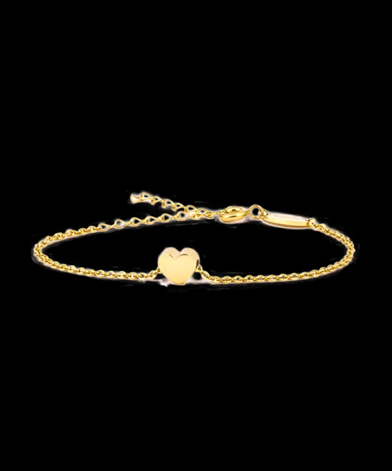 Blomdahl Armband Guld Heart 8 mm