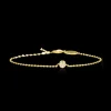 Blomdahl Armband S Grand Bezel 8 mm, Crystal (guld)
