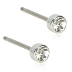 Blomdahl Örhängen Bezel Crystal 3 mm 15‑1402‑01