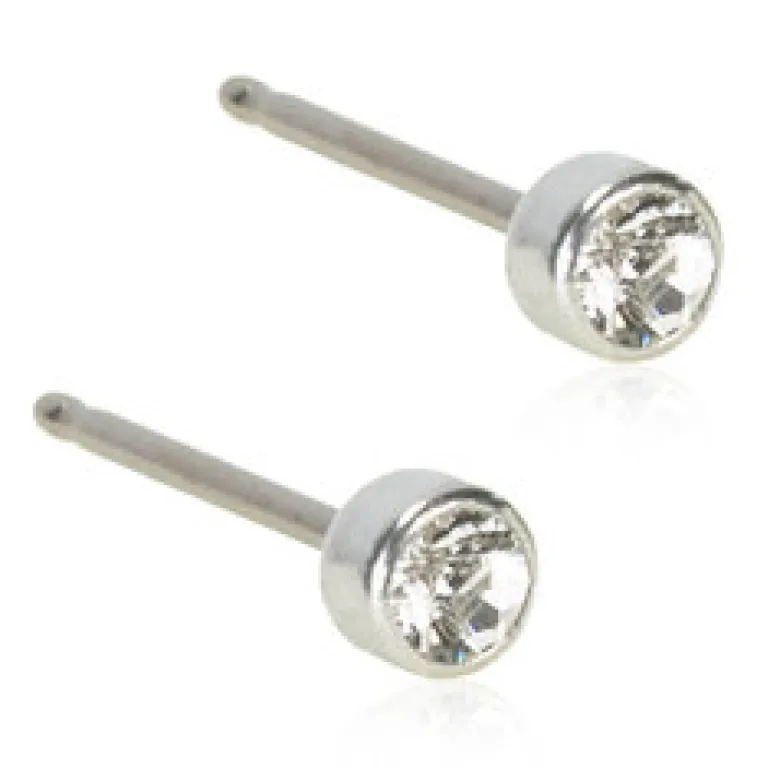 Blomdahl Örhängen Bezel Crystal 3 mm 15‑1402‑01