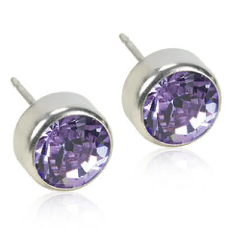 Blomdahl Örhängen Bezel Violet 15‑1424‑26