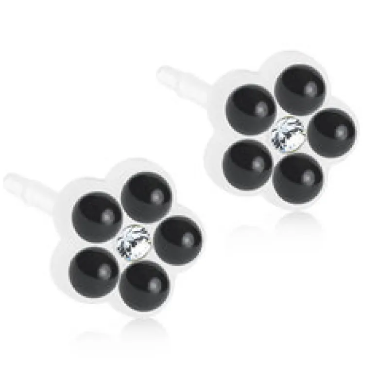 Blomdahl Örhängen Daisy Pearl Jet 15‑0114‑77