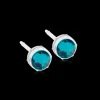 Blomdahl Örhängen MP Bezel 6 mm, Blue zircon 15-0109-14