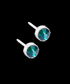 Blomdahl Örhängen MP Bezel 6 mm, Emerald