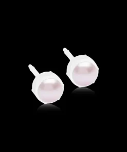 Blomdahl Örhängen MP Bezel Pearl 6 mm, Light rose 15-0109-64