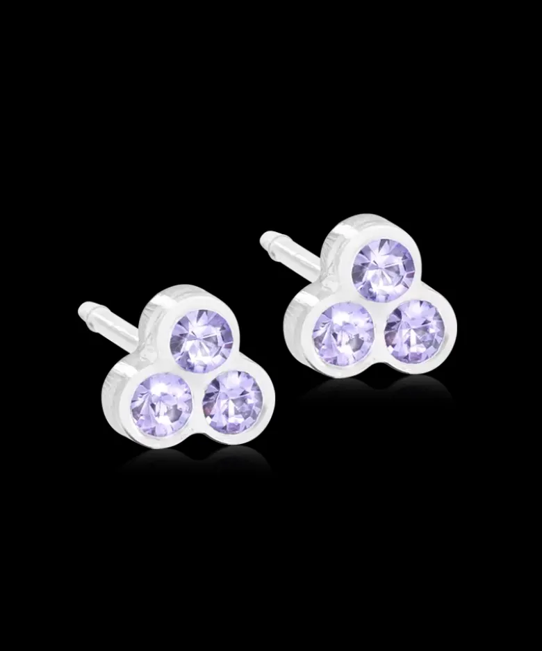 Blomdahl Örhängen MP Clover 6 mm, Violet 15-0125-26