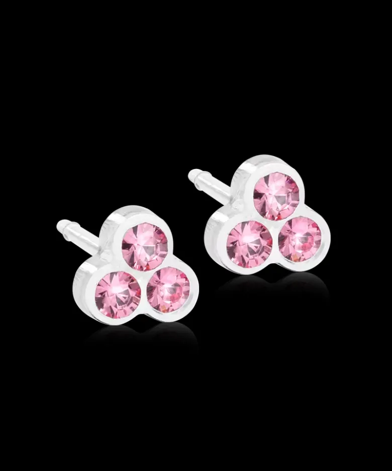 Blomdahl Örhängen MP Clover 6 mm, Light rose 15-0125-24
