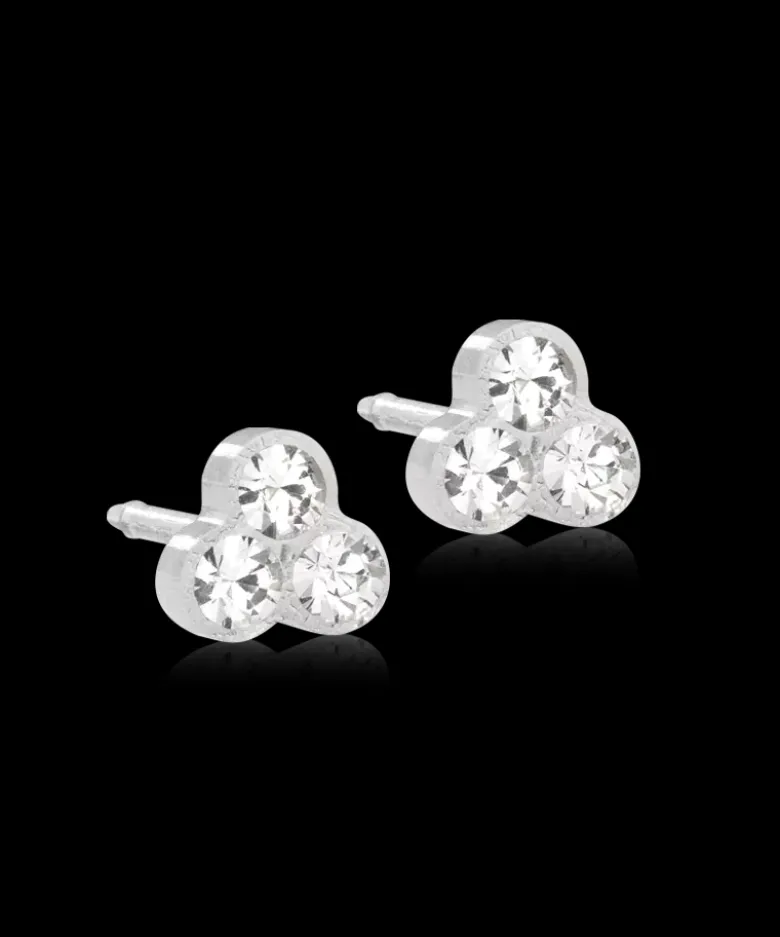 Blomdahl Örhängen MP Clover 6 mm, Crystal
