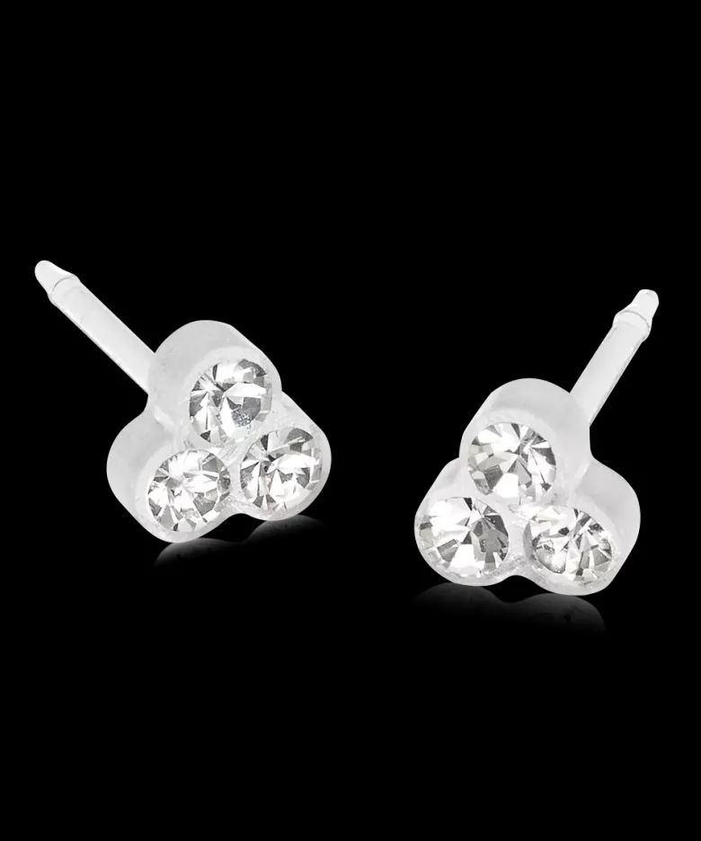 Blomdahl Örhängen MP Clover 6 mm, Crystal