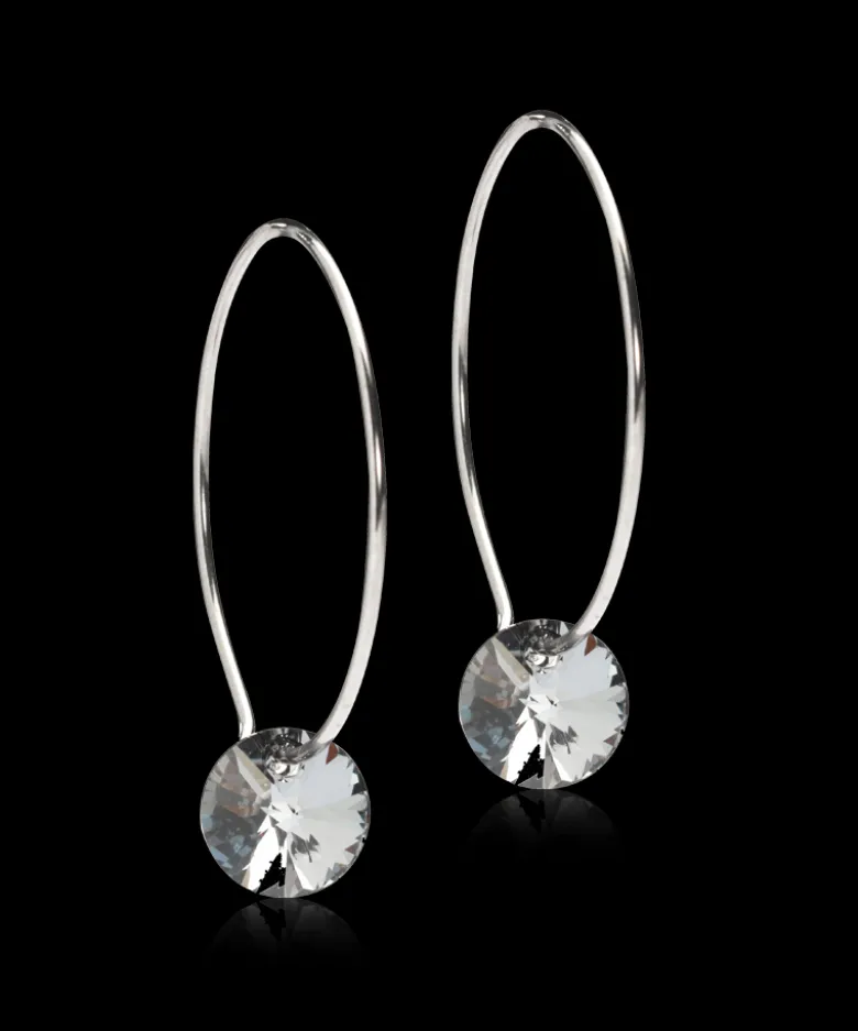Blomdahl Örhängen NT Ear Ring 25 mm, Round 8 mm, Black diamond 15-1281-4812