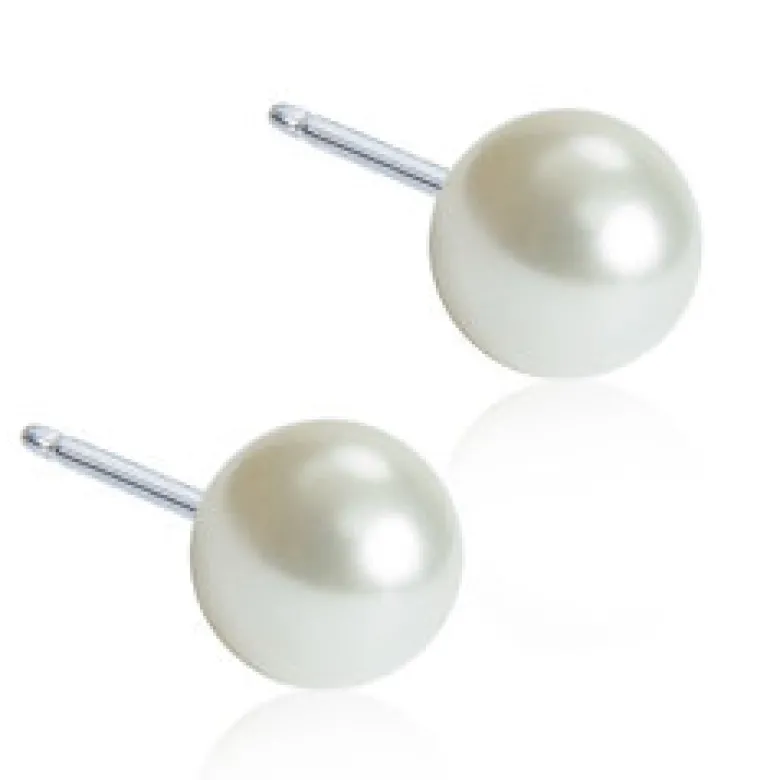 Blomdahl Örhängen Pearl White 5 mm 15‑1232‑59