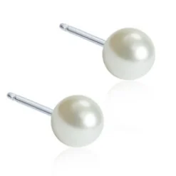 Blomdahl Örhängen Pearl White 4 mm 15‑1231‑59