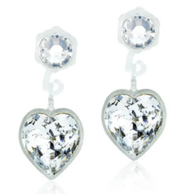 Blomdahl Örhängen Pendant Heart Crystal 15‑0103‑2101