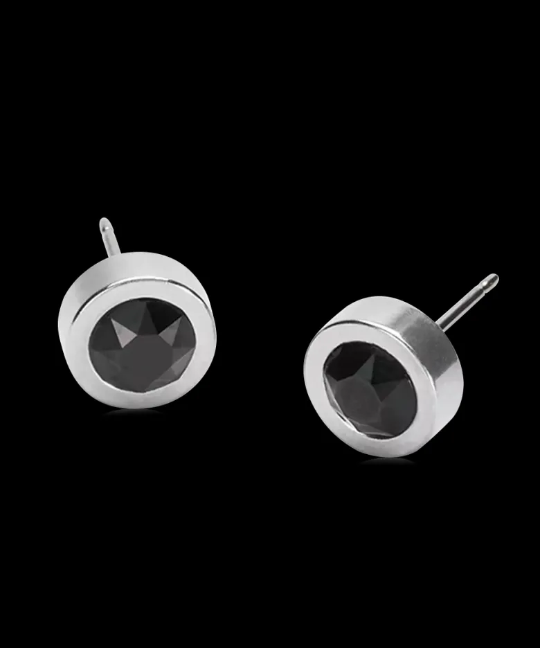 Blomdahl Örhängen ST Grand Bezel 8 mm, Black