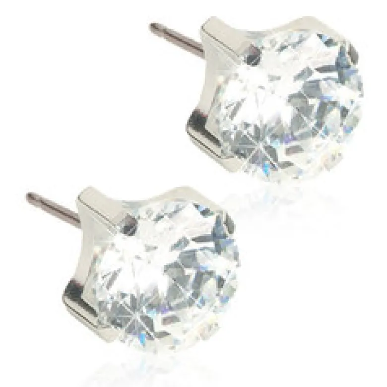Blomdahl Örhängen Tiffany CZ White 7 mm 15‑1415‑30