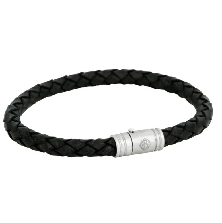 By Billgren – Läderarmband, vintage Svart 8150