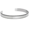 By Billgren Armband cuff, hamrad, matt stål – 8220