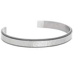 By Billgren Armband cuff, hamrad, matt stål – 8220