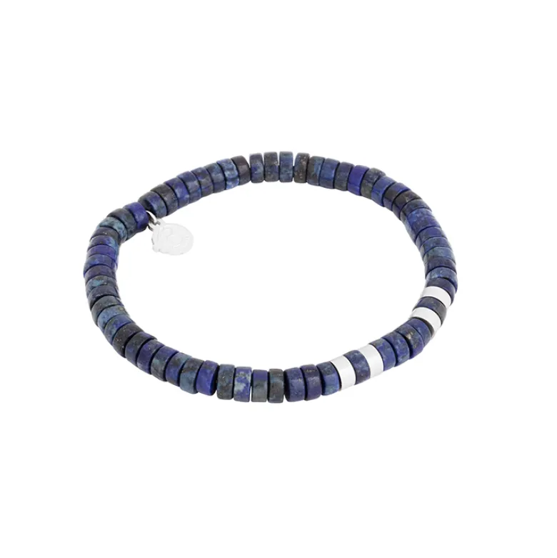 By Billgren Armband jaspis, stål, brun/röd – 8212