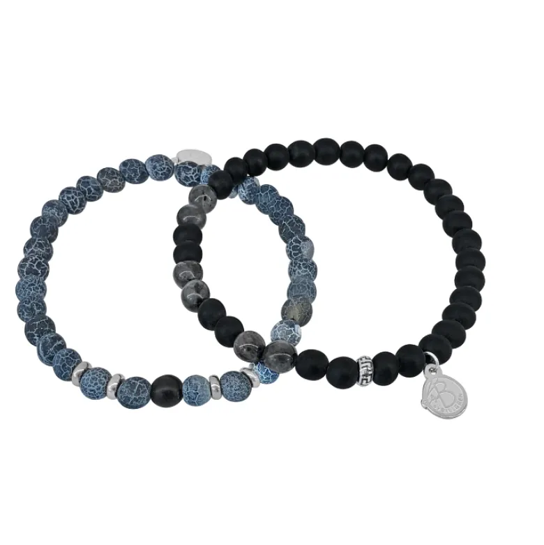 By Billgren Armbandsset, beads, blå/svart – 8158-8137