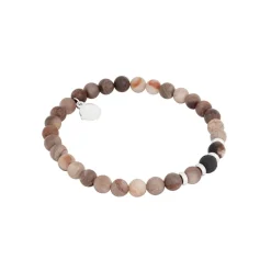 By Billgren Beadsarmband, opal, lavasten, beige, svart – 8215