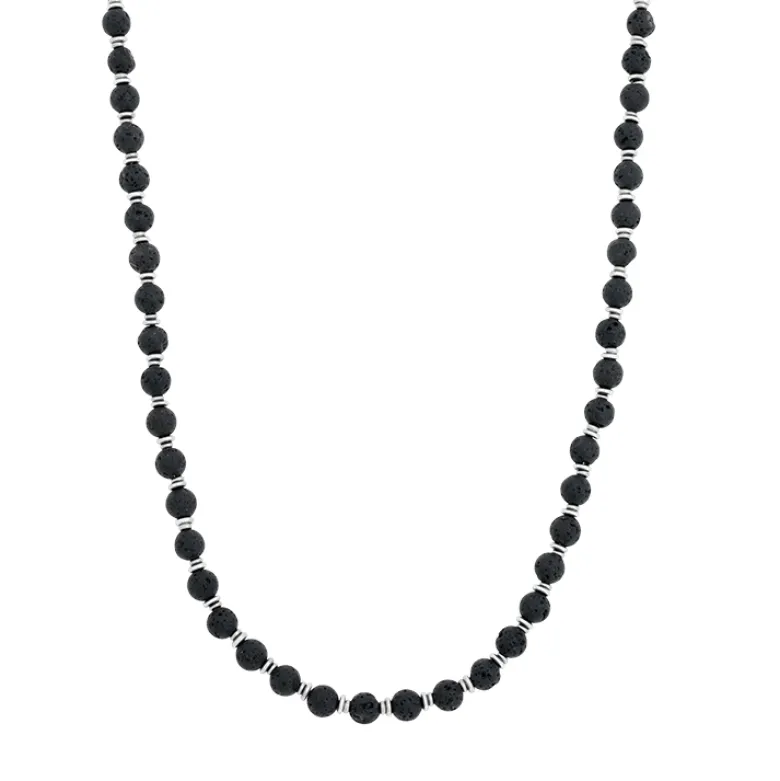 By Billgren Halsband, beads, lavasten – 9141