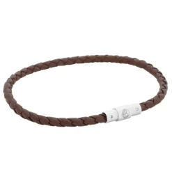 By Billgren Läderarmband, dubbel, brun/grå – 8216