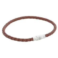 By Billgren Läderarmband, dubbel, brun/grå – 8216