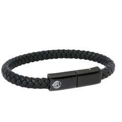 By Billgren Läderarmband, dubbel, brun/grå – 8216