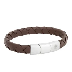By Billgren Läderarmband Flätat Brunt – 8146