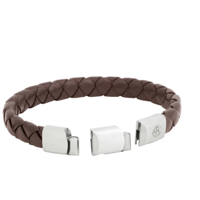 By Billgren Läderarmband Flätat Brunt – 8146