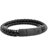By Billgren Läderarmband, kedja, svart – 8183