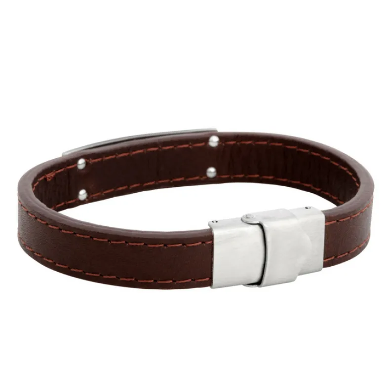 By Billgren Läderarmband, Pattern, Brun – 8178