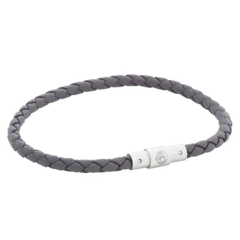 By Billgren Läderarmband Tunt/Flätat Svart – 8200