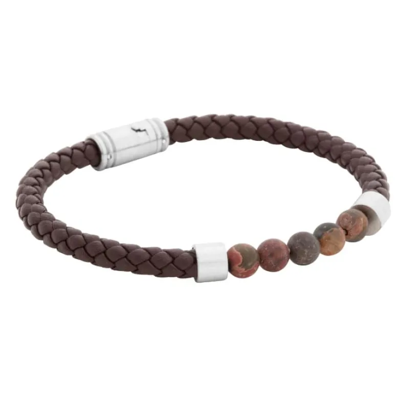 By Billgren Läderarmband/Beads, Brun/Hazel – 8190