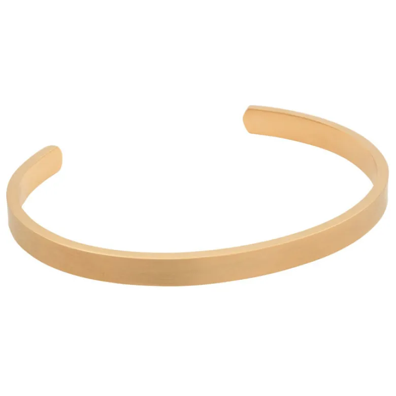 By Billgren Stålarmband, Cuff “Live passionately”, guld – 8121