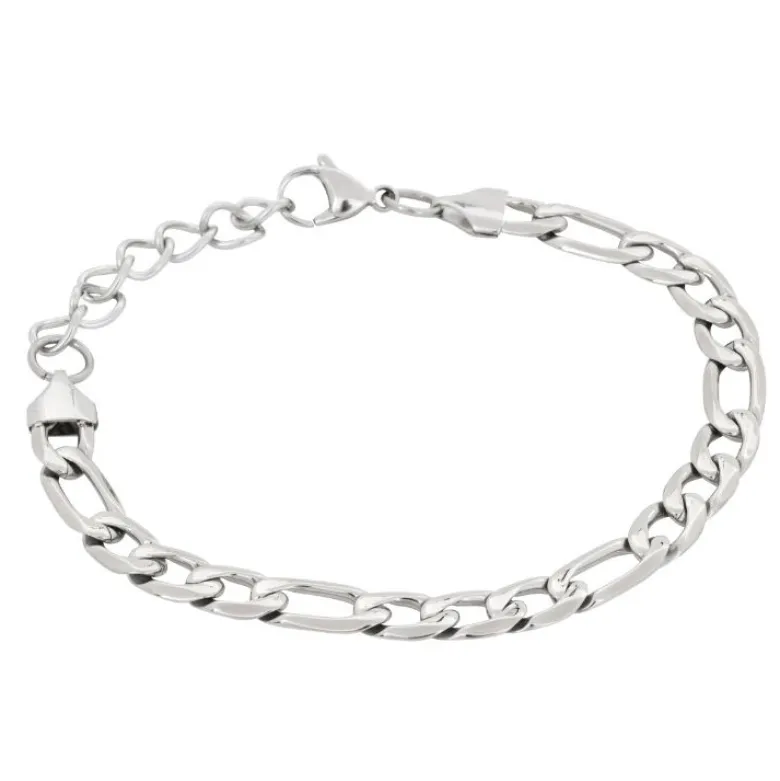 By Billgren Stålarmband, Figaro, silver – 8235