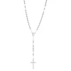 By Billgren Stålhalsband, kors, beads – 9140