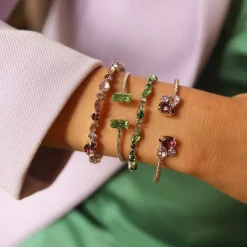 Caroline Svedbom Alisia Armband / Violet Combo (Rhodium)