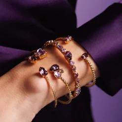 Caroline Svedbom Alisia Armband / Violet Combo (Rhodium)