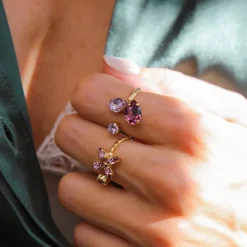 Caroline Svedbom Alisia Ring / Violet Combo (Rhodium)
