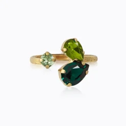 Caroline Svedbom Alisia Ring / Green Combo (Gold)
