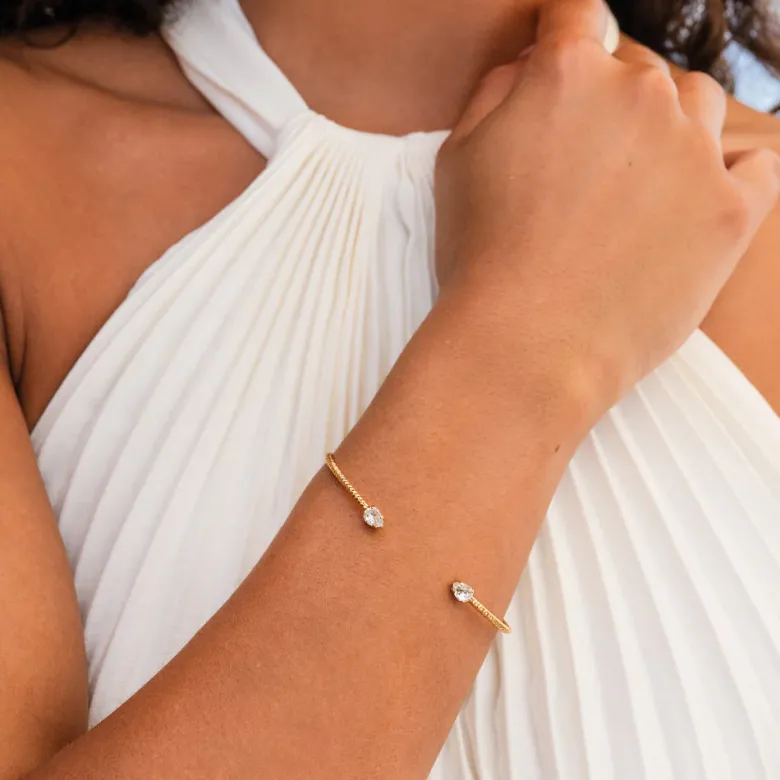 Caroline Svedbom Amelia Armband / Crystal (Guld)