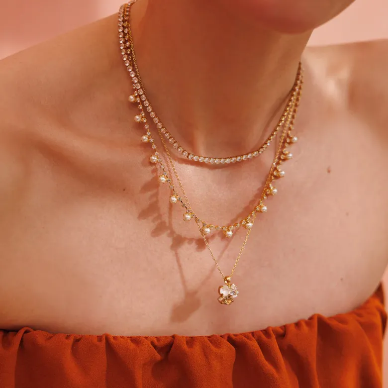 Caroline Svedbom Ana Halsband / Golden Combo (Guld)