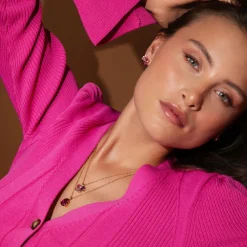 Caroline Svedbom Ana Halsband, Dark Rose Combo – Guld