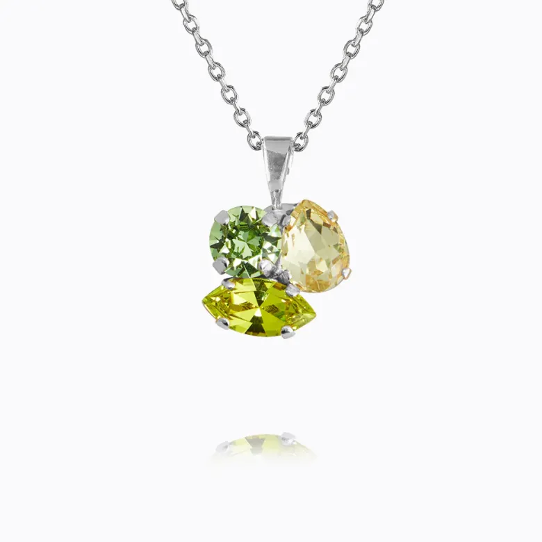 Caroline Svedbom Ana Halsband / Lime Combo (Rhodium)