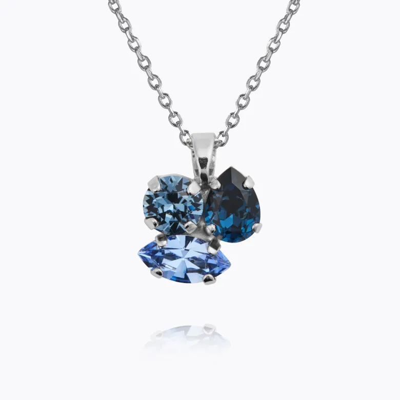 Caroline Svedbom Ana Halsband, Denimblue Combo – Rhodium