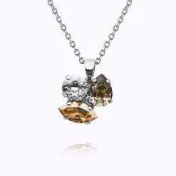 Caroline Svedbom Ana Halsband, Black Golden Combo – Rhodium